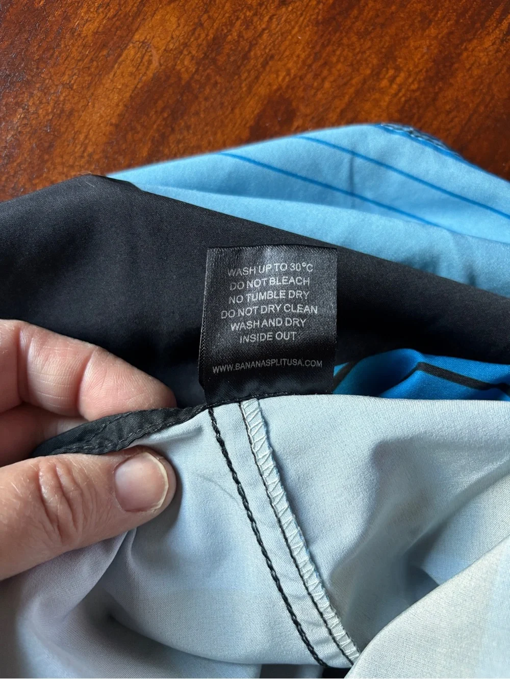 B.Split Stretch Men's Board Shorts XXL Swim Trunks Lace Up Blue